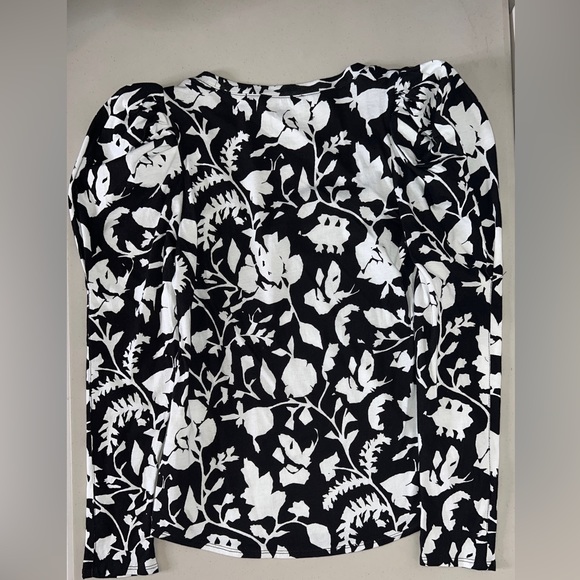 🖤 NWT! INC Floral Puff Shoulder Blouse - Picture 2 of 8